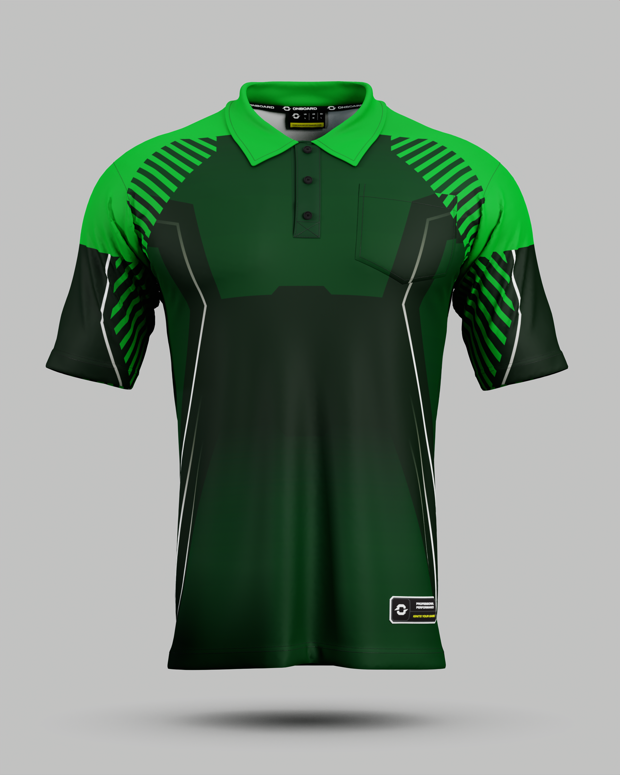 Onyx 3 Button Polo Collar Jersey With Pocket