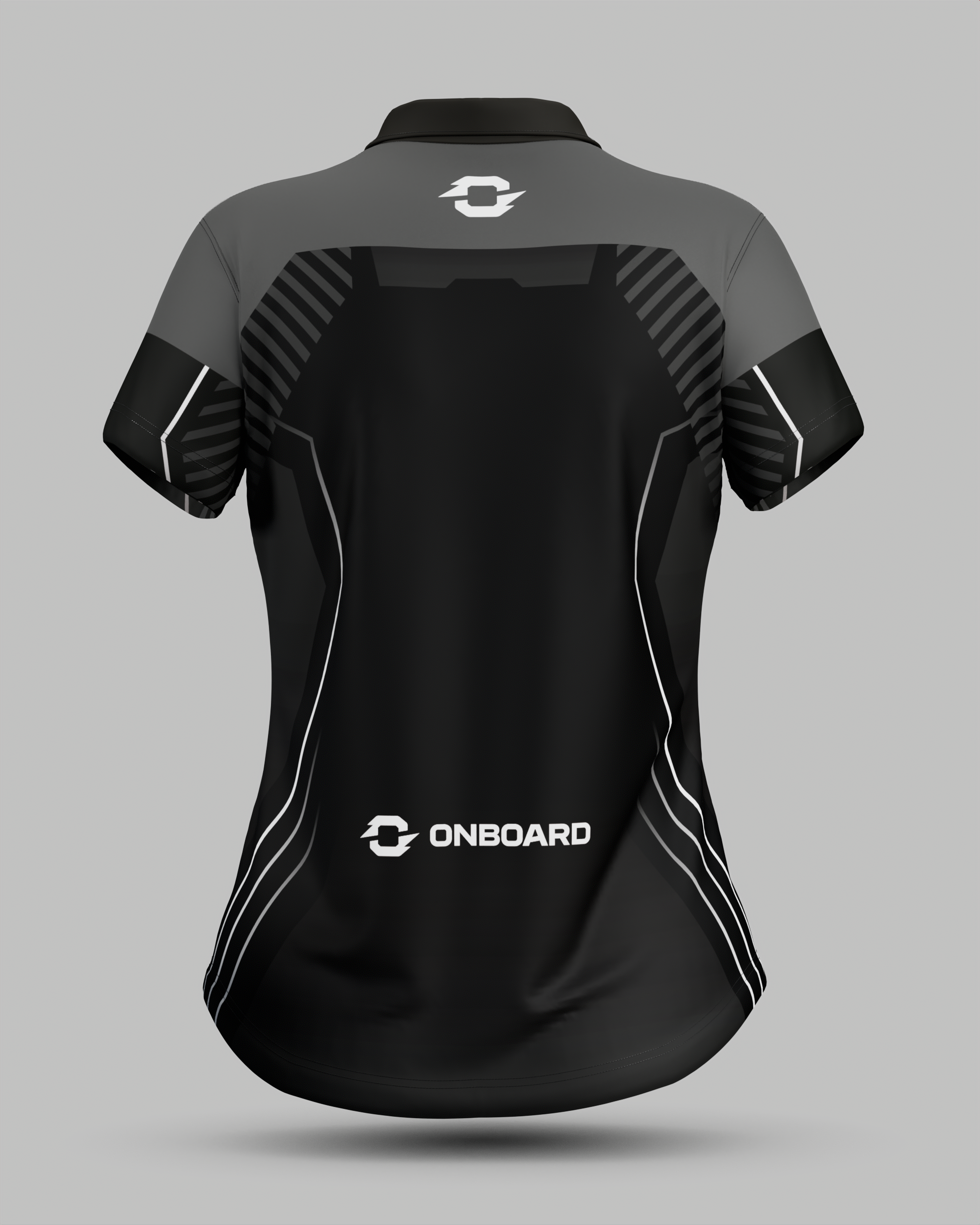 Womens Onyx 1/4 Zip Polo Collar Jersey