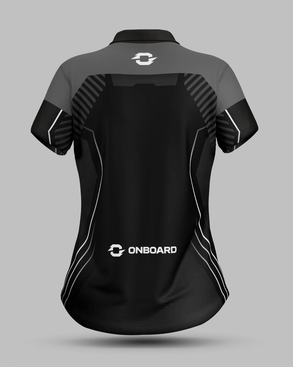 Womens Onyx 1/4 Zip Polo Collar Jersey - Onboard Sportswear