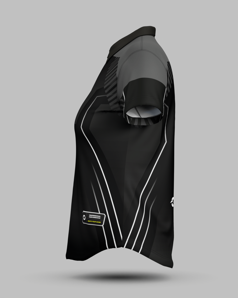 Womens Onyx 1/4 Zip Polo Collar Jersey - Onboard Sportswear