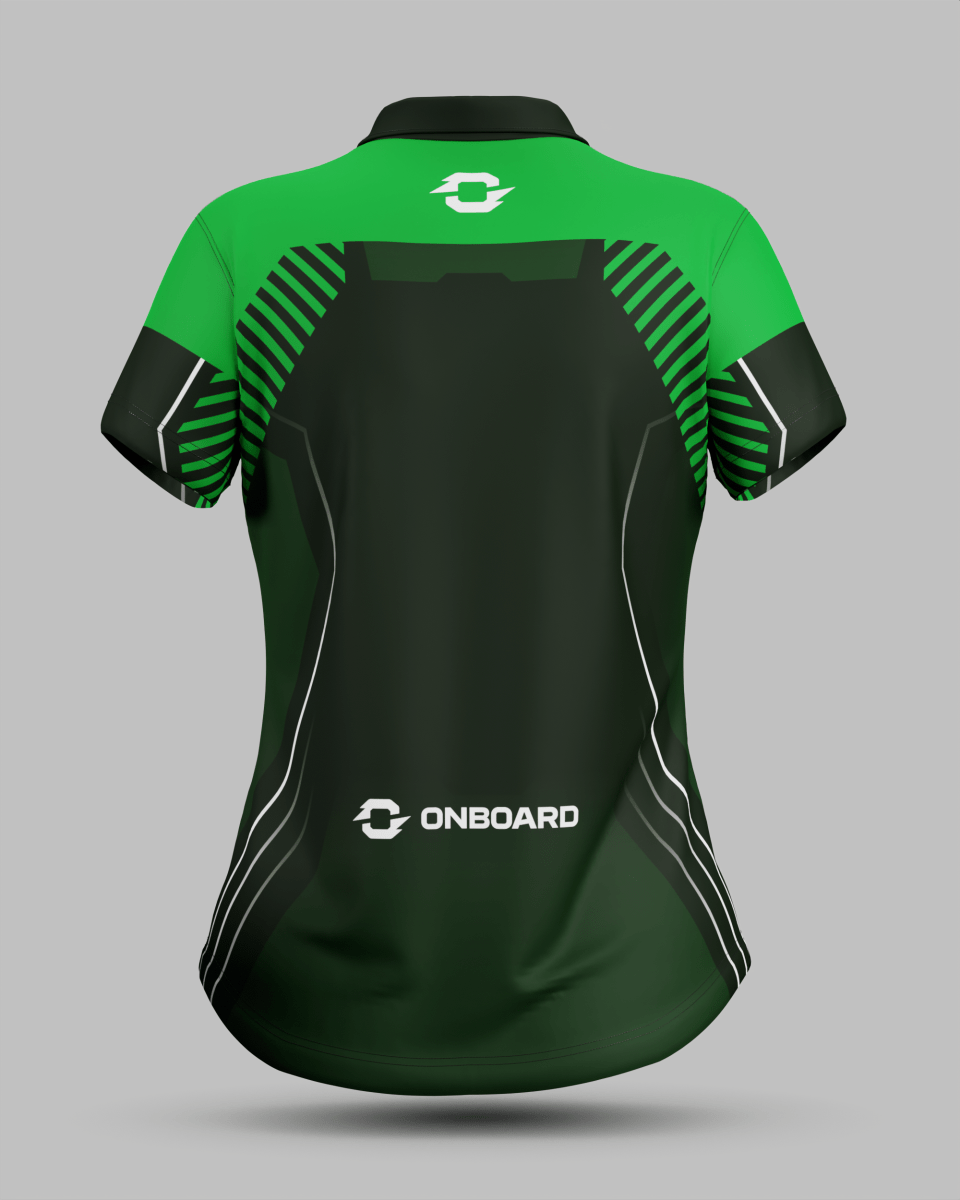 Womens Onyx 1/4 Zip Polo Collar Jersey - Onboard Sportswear