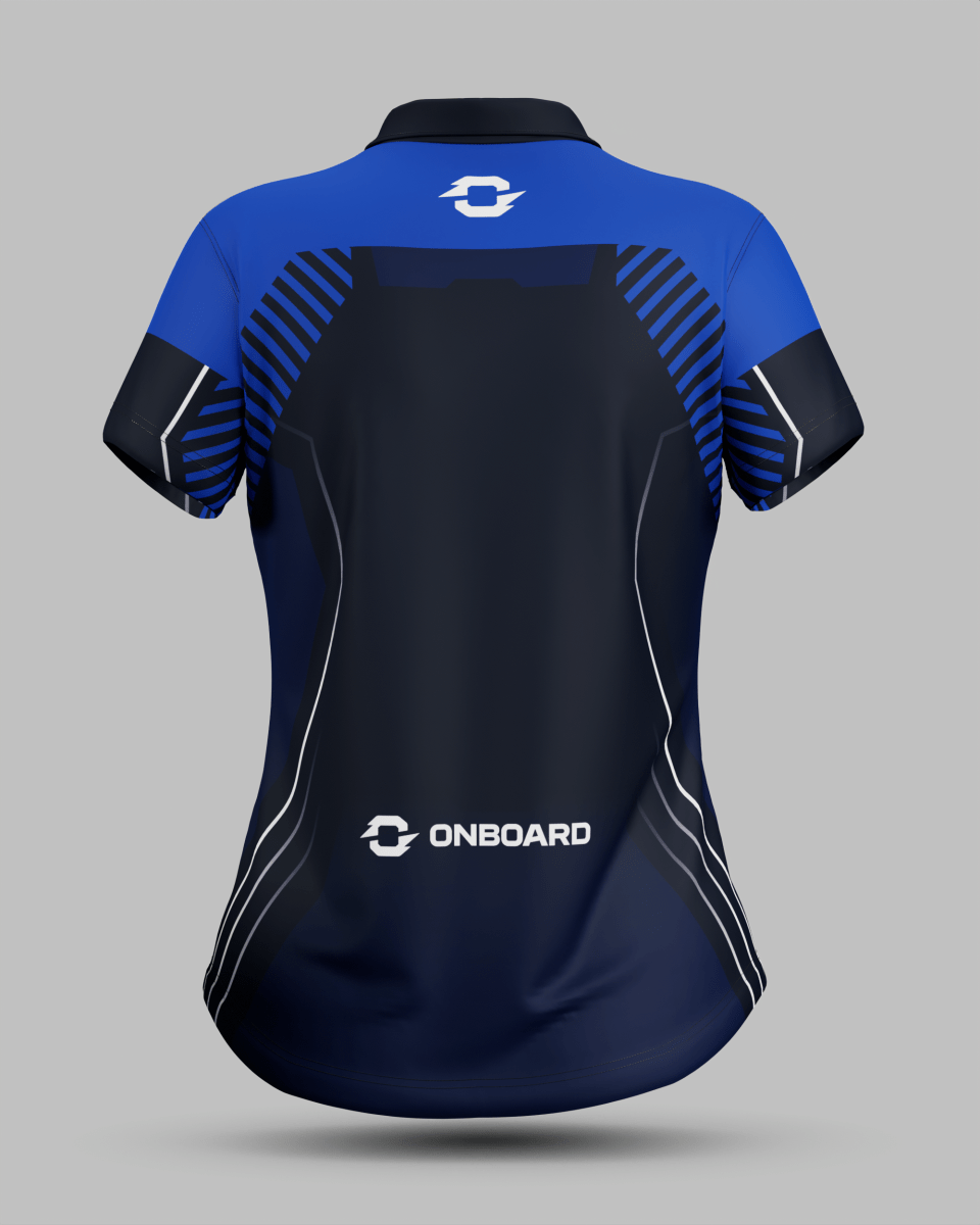 Womens Onyx 1/4 Zip Polo Collar Jersey - Onboard Sportswear