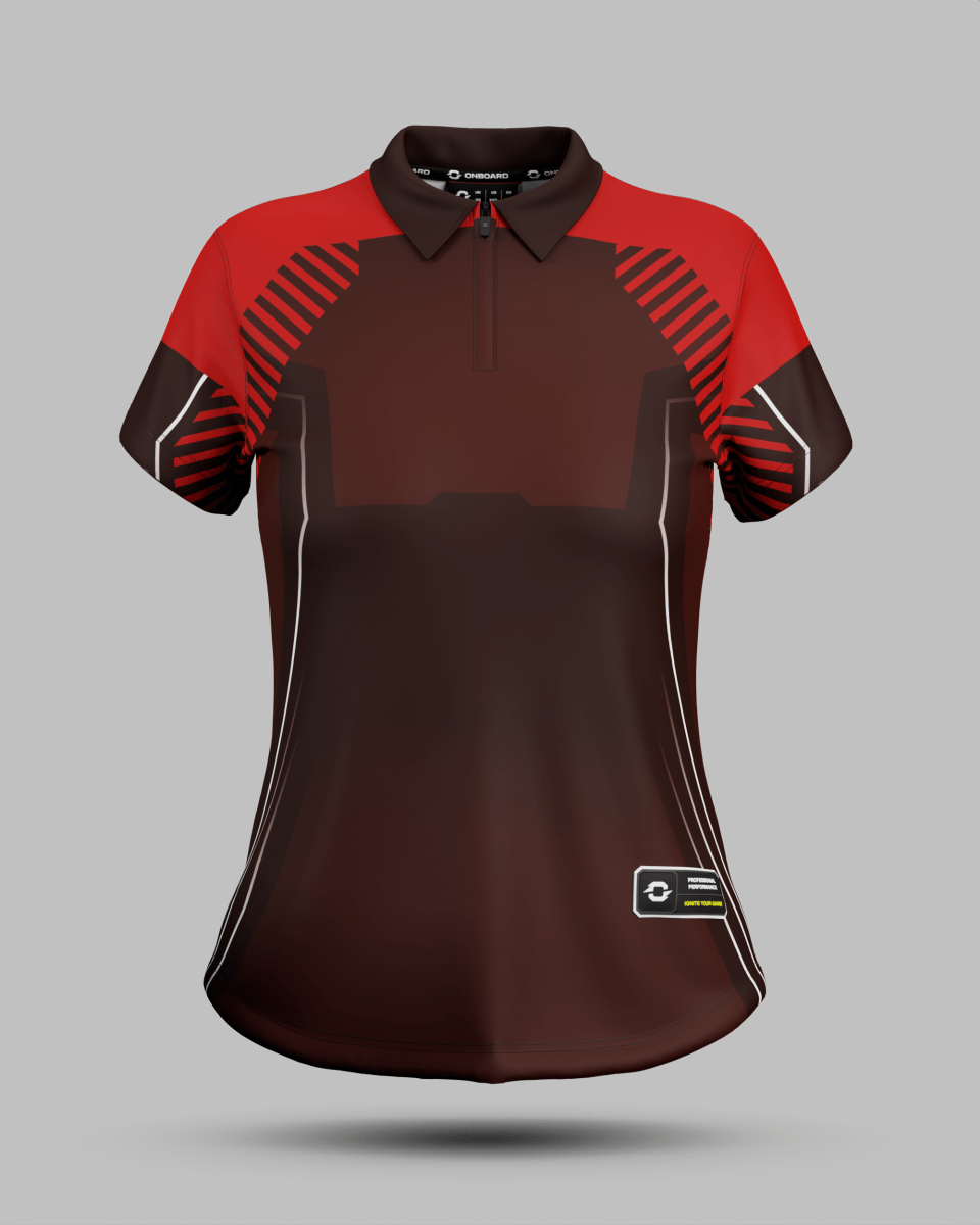Womens Onyx 1/4 Zip Polo Collar Jersey - Onboard Sportswear