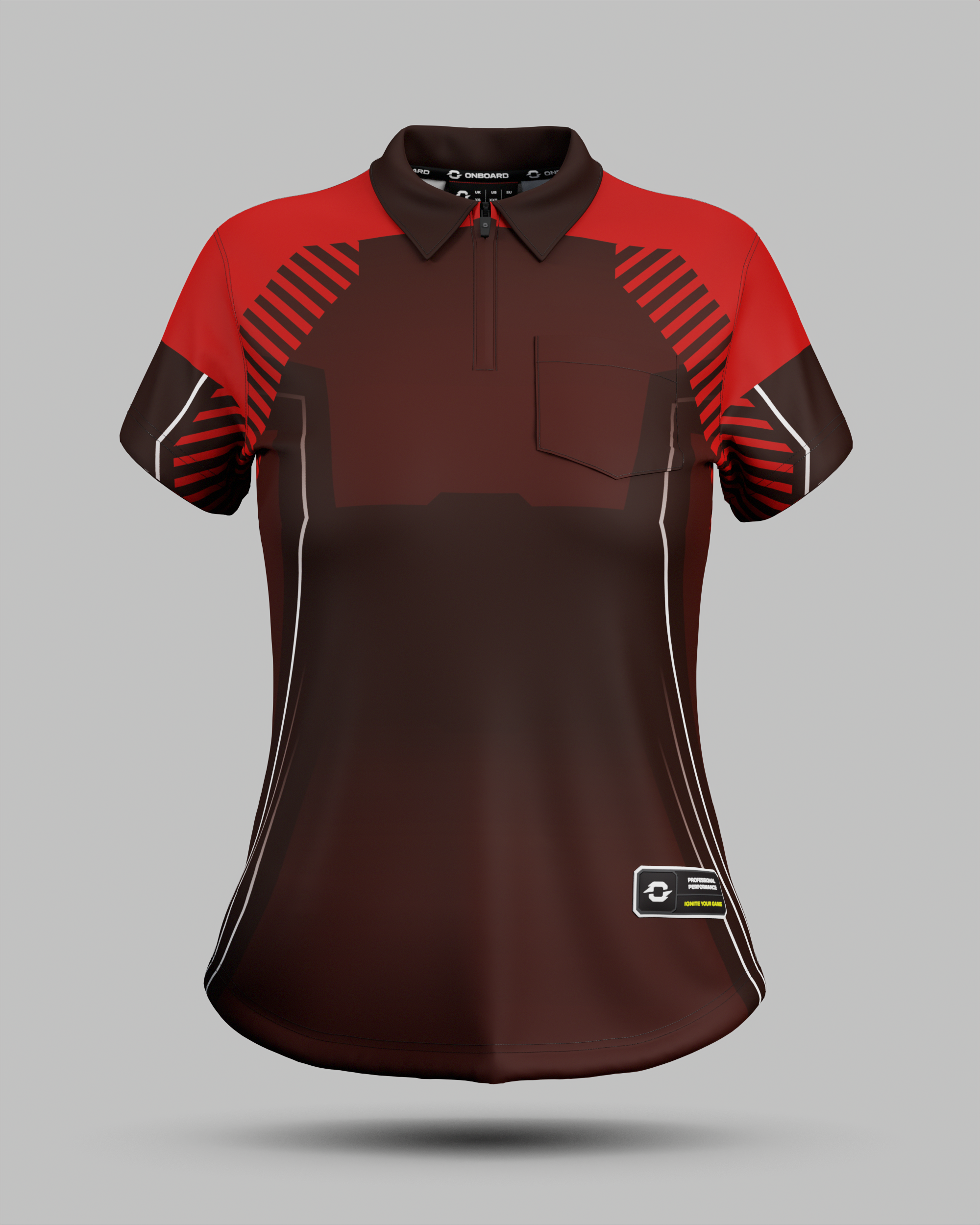 Womens Onyx 1/4 Zip Polo Collar Jersey With Pocket