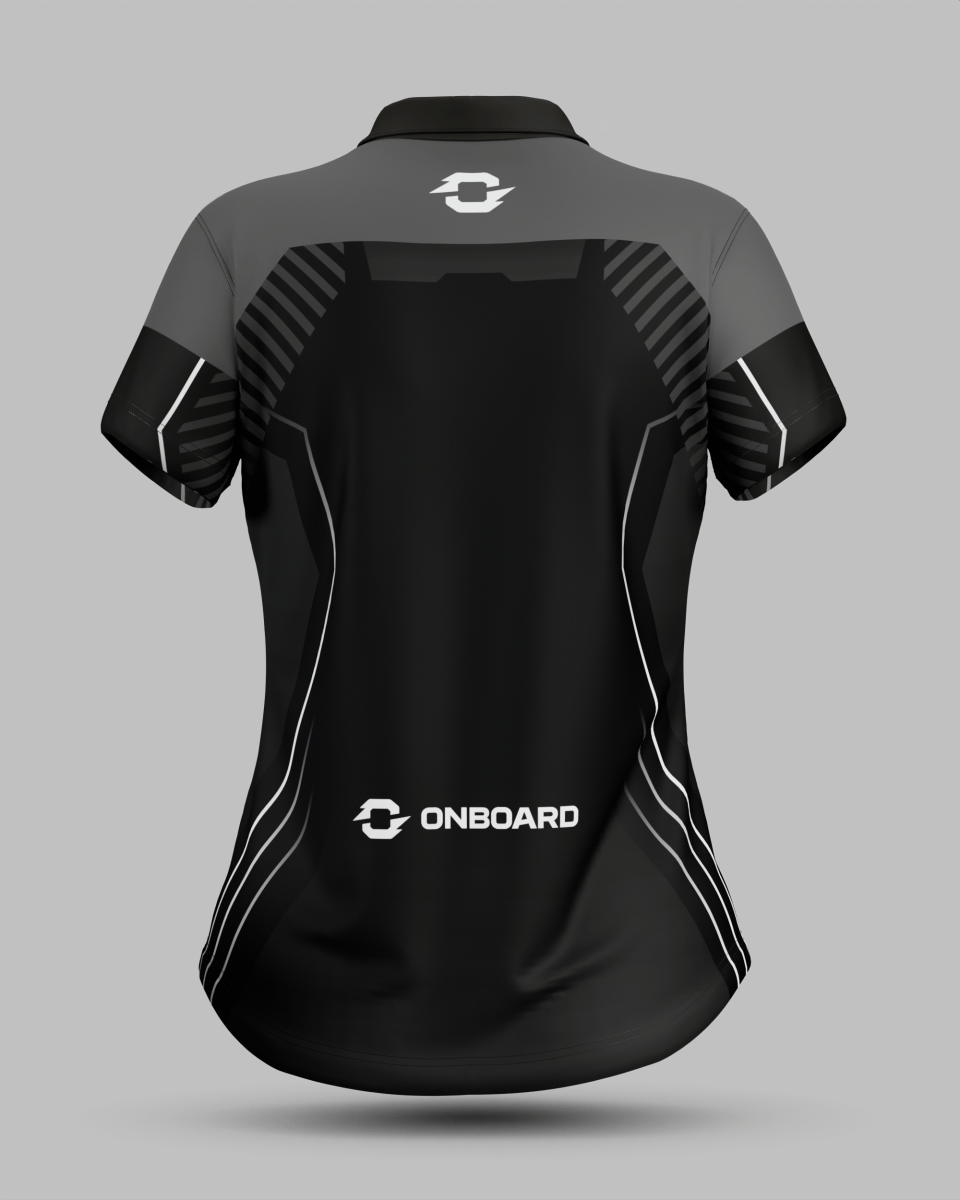 Womens Onyx 1/4 Zip Polo Collar Jersey With Pocket - Onboard Sportswear
