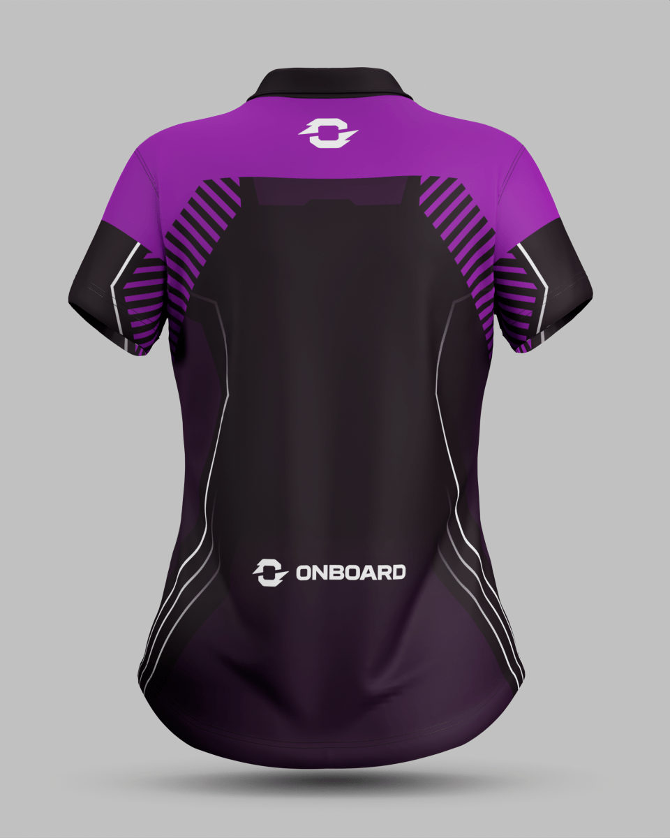 Womens Onyx 3 Button Polo Collar Jersey - Onboard Sportswear