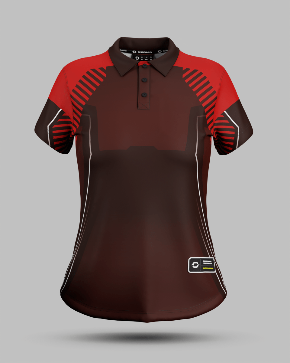 Womens Onyx 3 Button Polo Collar Jersey - Onboard Sportswear
