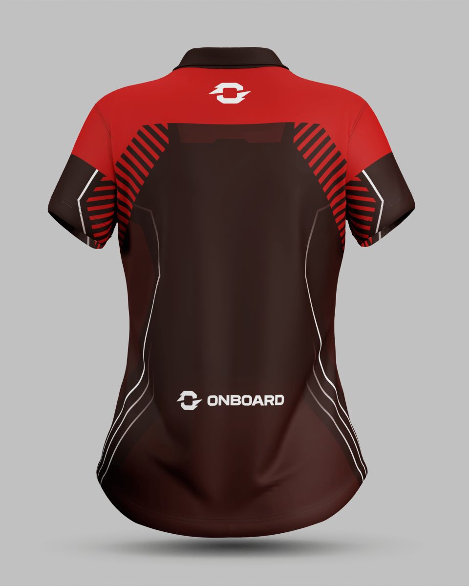 Womens Onyx 3 Button Polo Collar Jersey - Onboard Sportswear