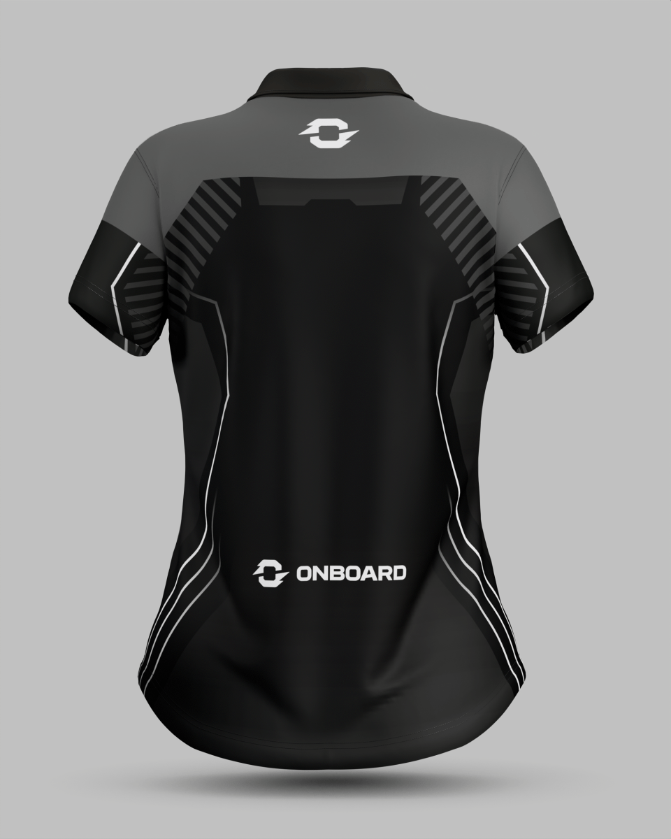 Womens Onyx 3 Button Polo Collar Jersey - Onboard Sportswear