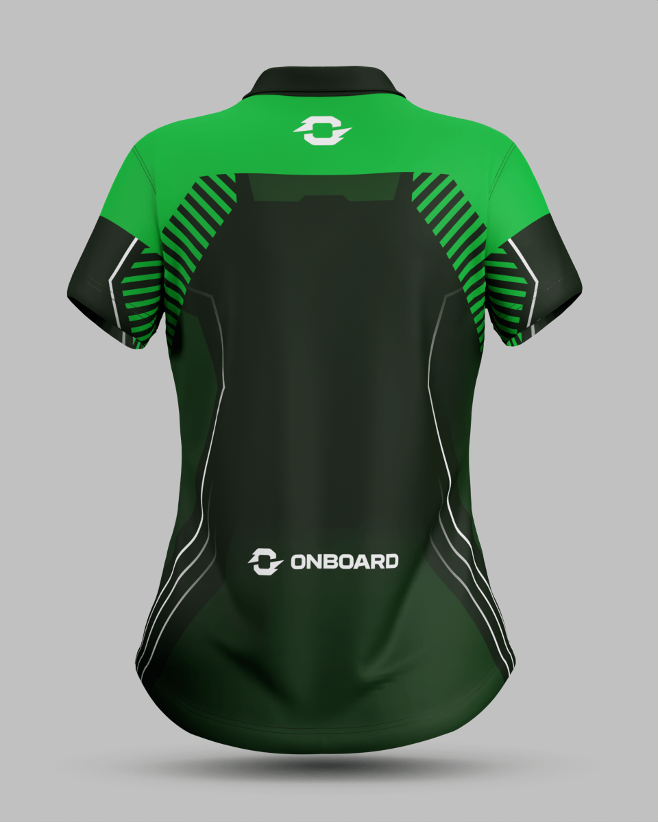 Womens Onyx 3 Button Polo Collar Jersey - Onboard Sportswear