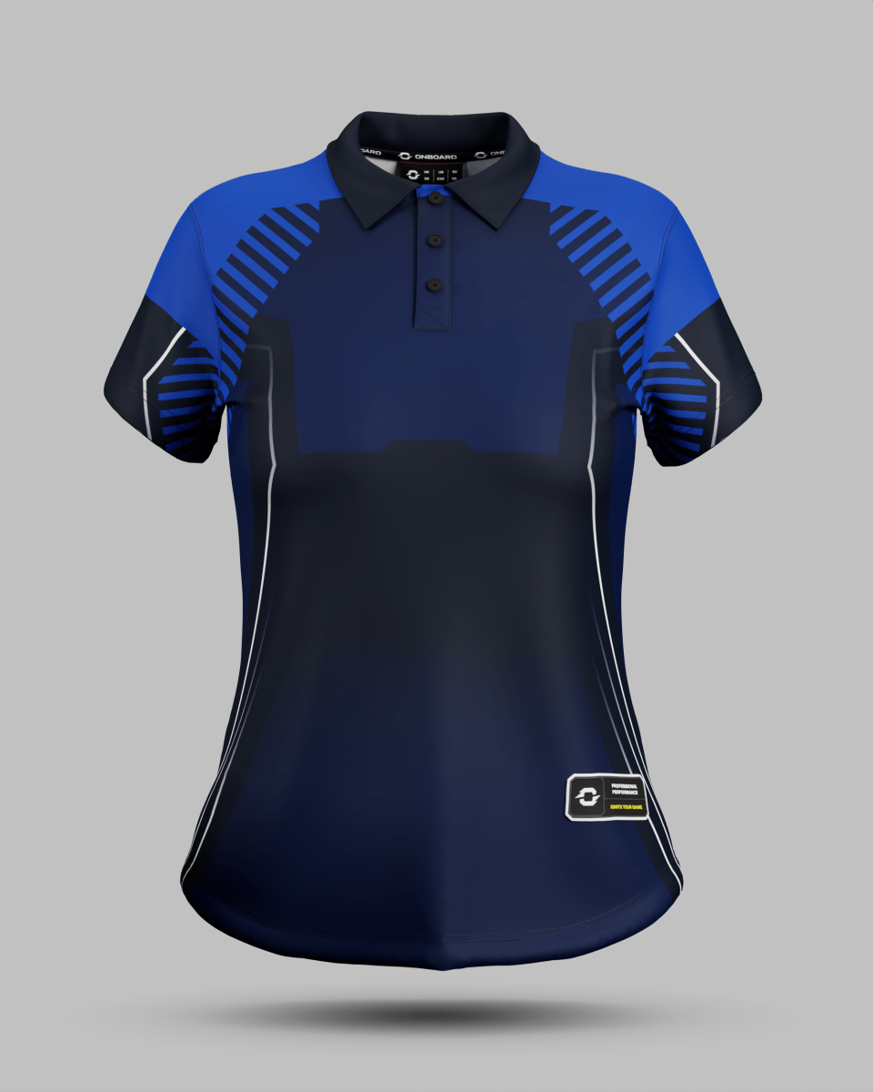 Womens Onyx 3 Button Polo Collar Jersey - Onboard Sportswear
