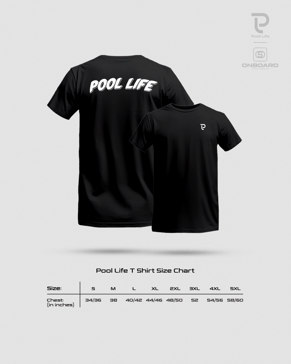 Pool Life Branded Black T Shirt
