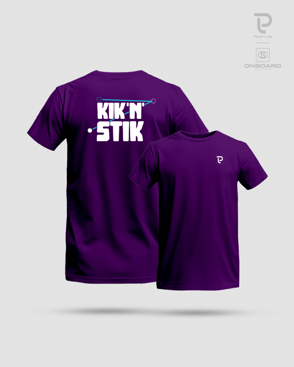 Pool Life KIK 'N' STIK Purple T Shirt