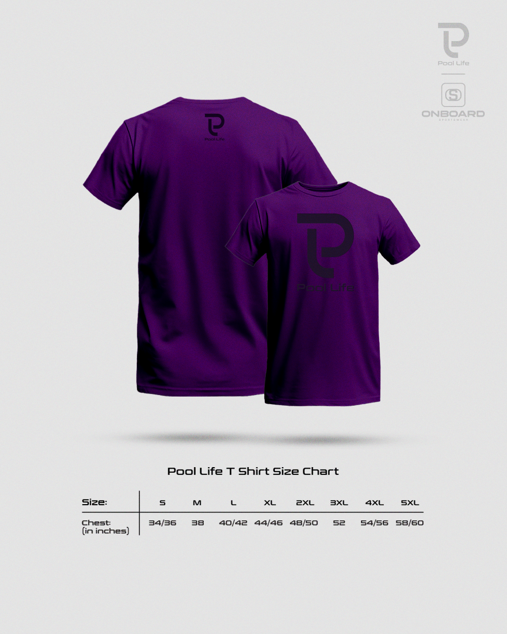Pool Life Large PL Purple T Shirt