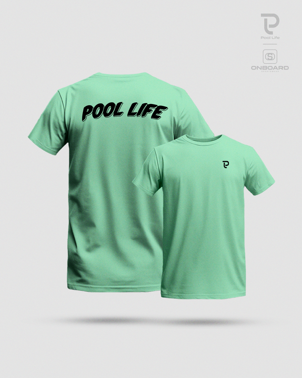 Pool Life Branded Cyan T Shirt