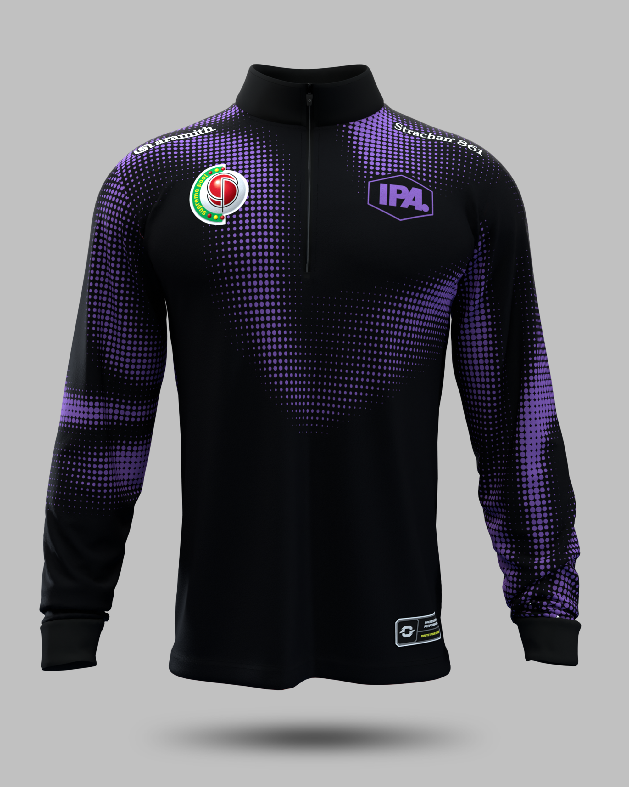 Official 2026 IPA Tour 1/2 Zip Mid Layer (Black/Purple)