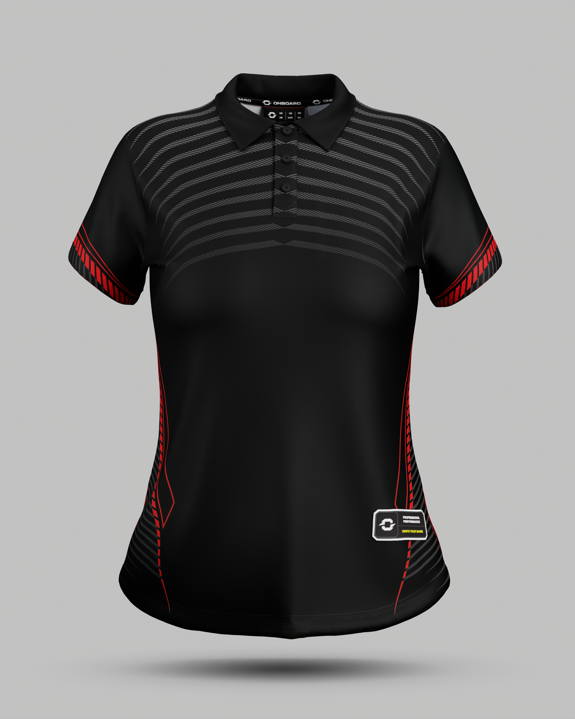 Womens Rio 3 Button Polo Collar Jersey