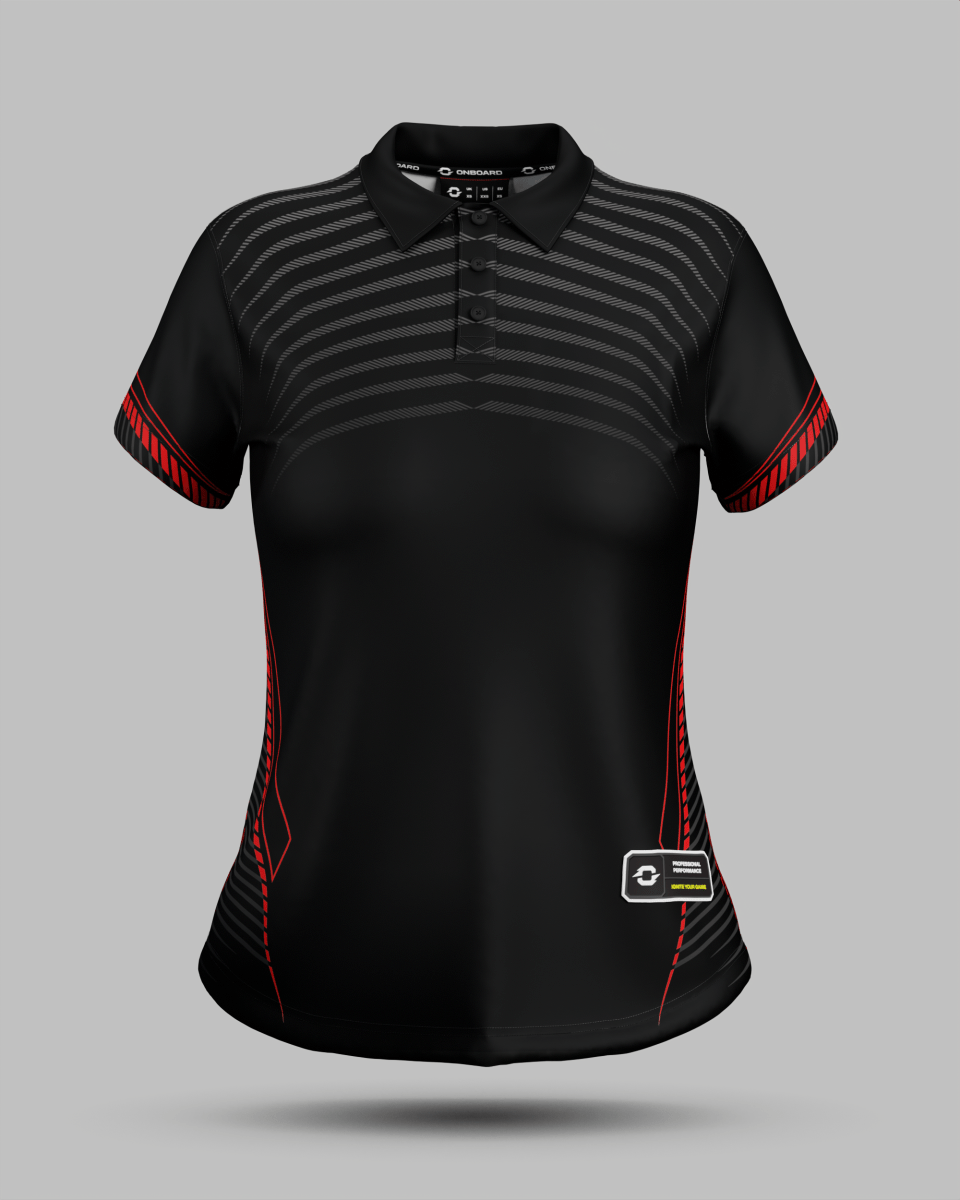 Womens Rio 3 Button Polo Collar Jersey - Onboard Sportswear