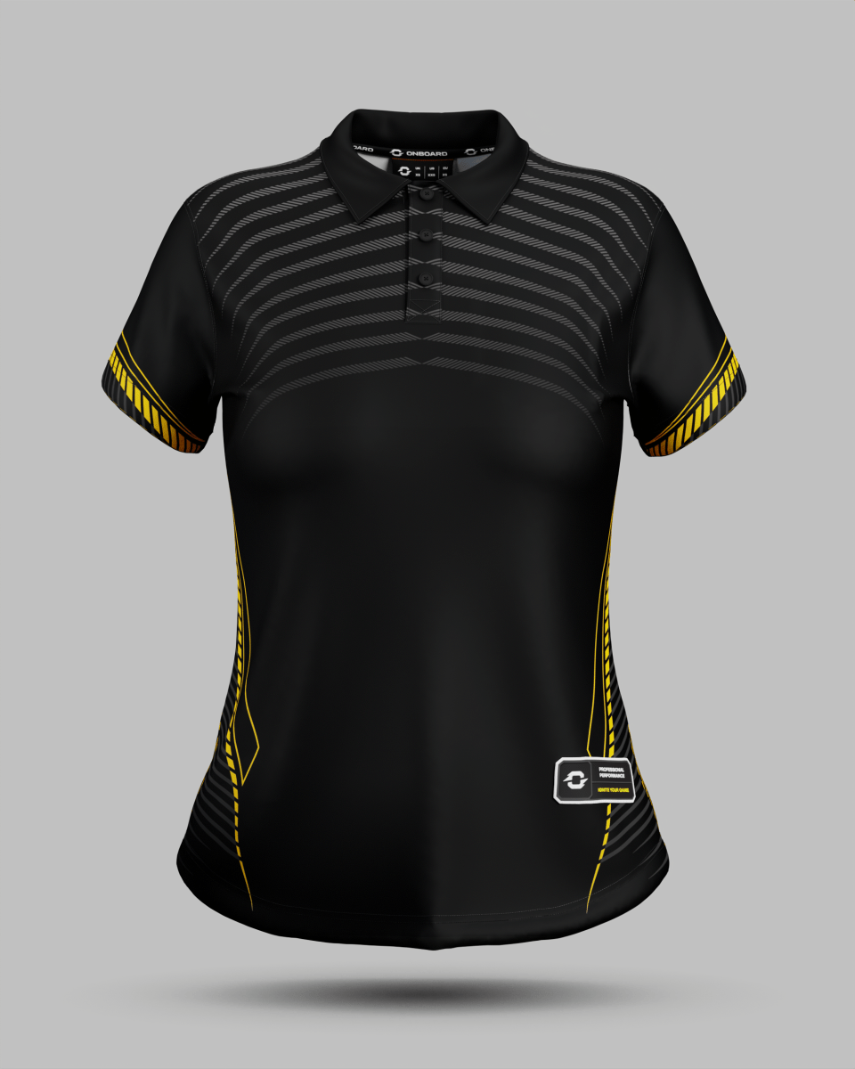 Womens Rio 3 Button Polo Collar Jersey - Onboard Sportswear