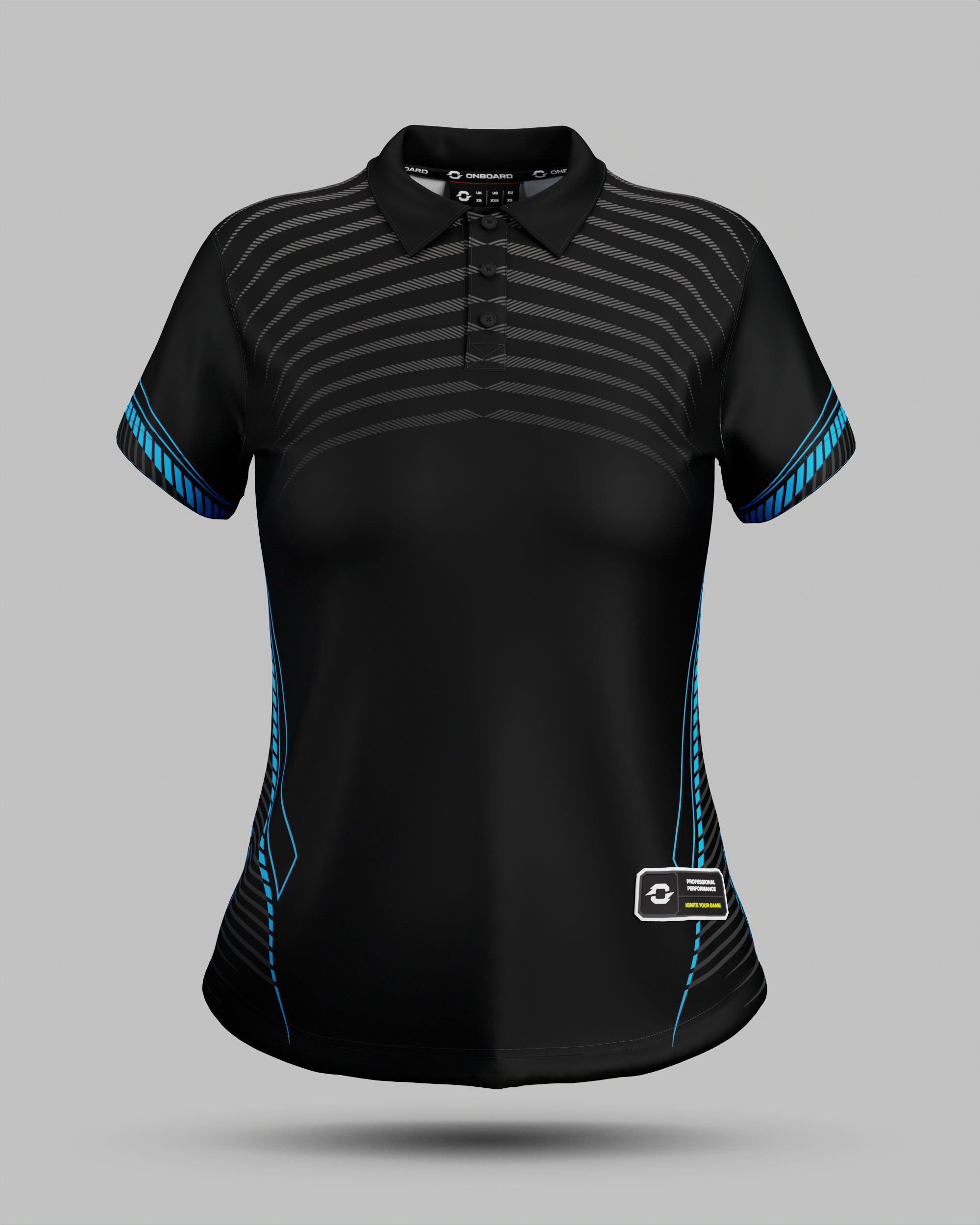 Womens Rio 3 Button Polo Collar Jersey