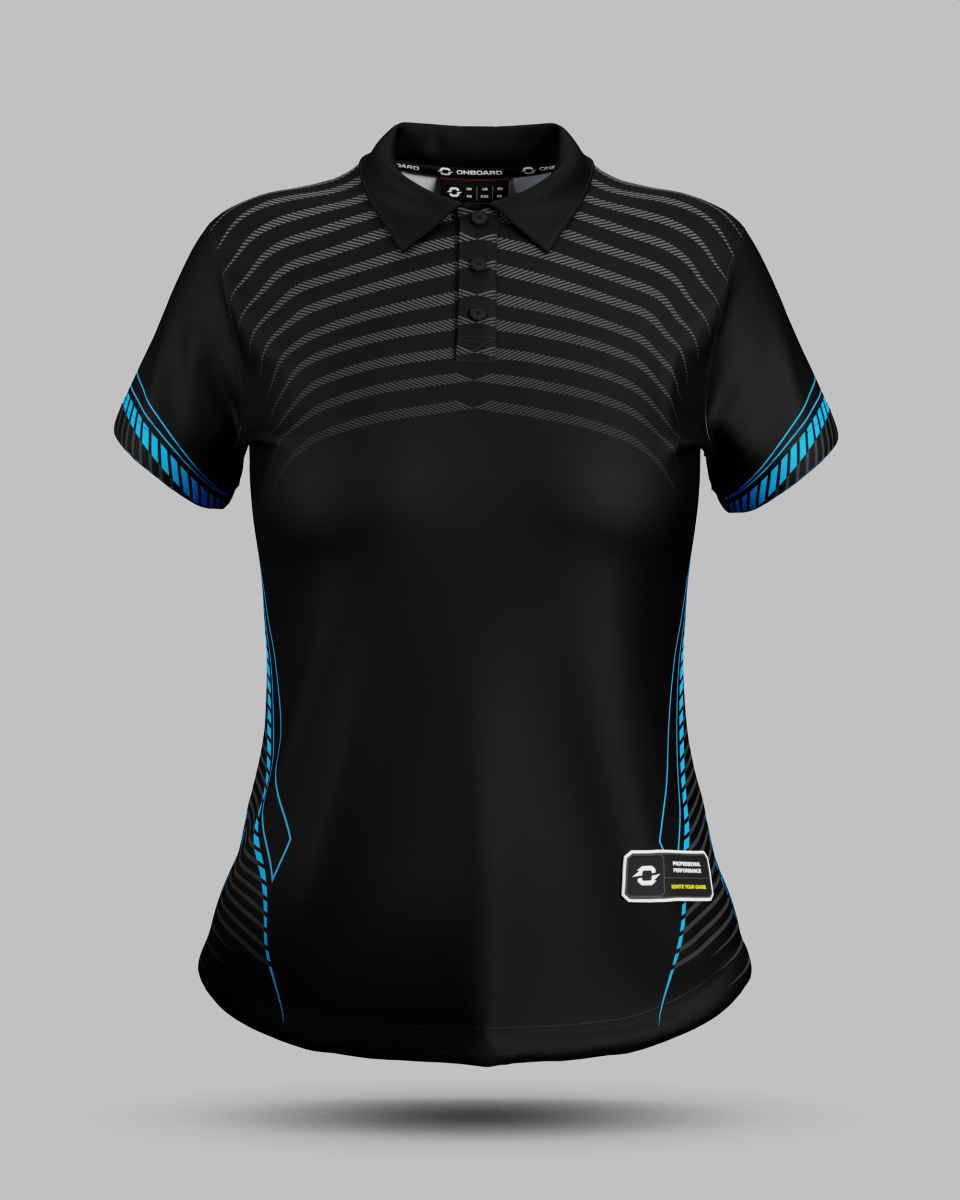 Womens Rio 3 Button Polo Collar Jersey - Onboard Sportswear