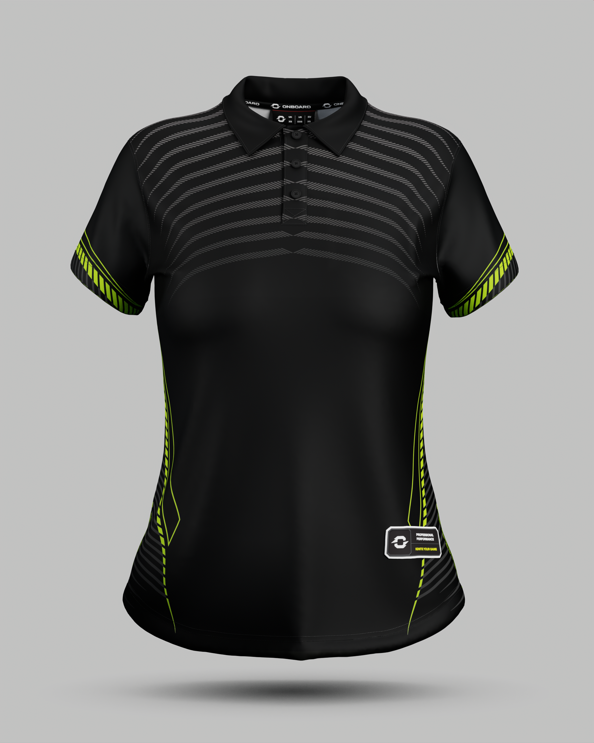 Womens Rio 3 Button Polo Collar Jersey