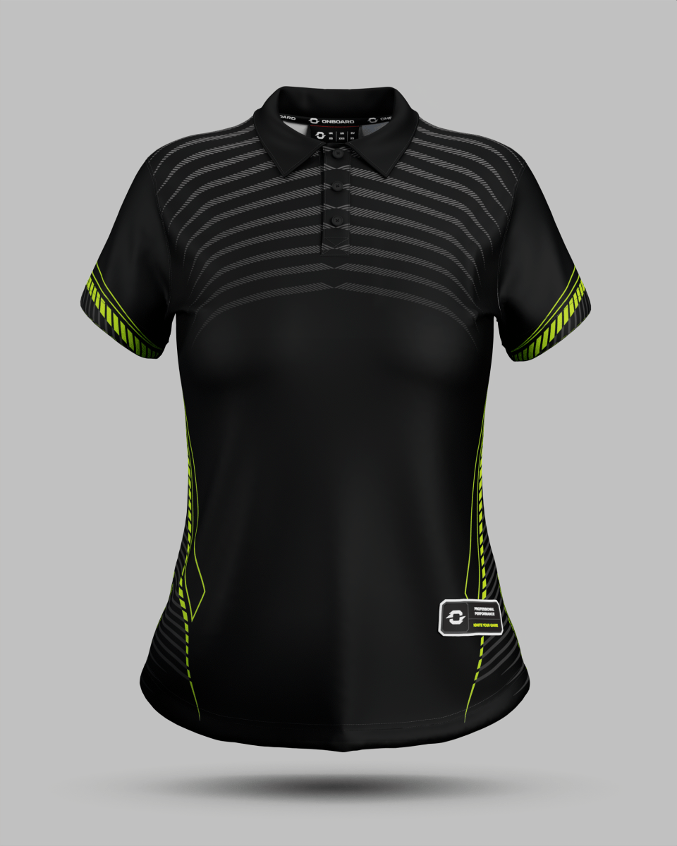 Womens Rio 3 Button Polo Collar Jersey - Onboard Sportswear