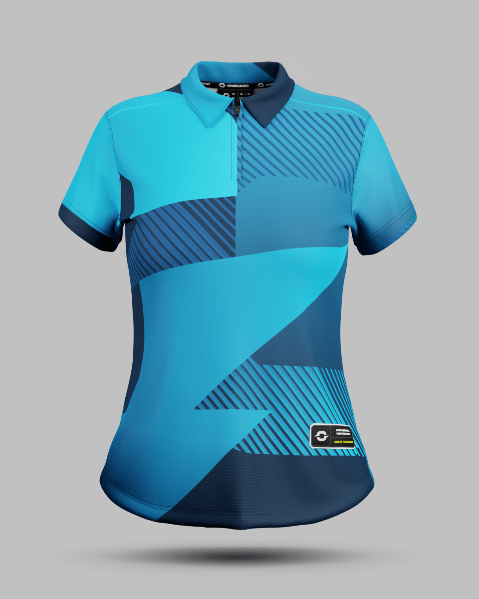 Womens Surge 1/4 Zip Polo Collar Jersey - Onboard Sportswear