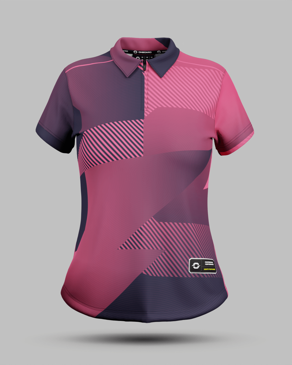 Womens Surge 1/4 Zip Polo Collar Jersey - Onboard Sportswear