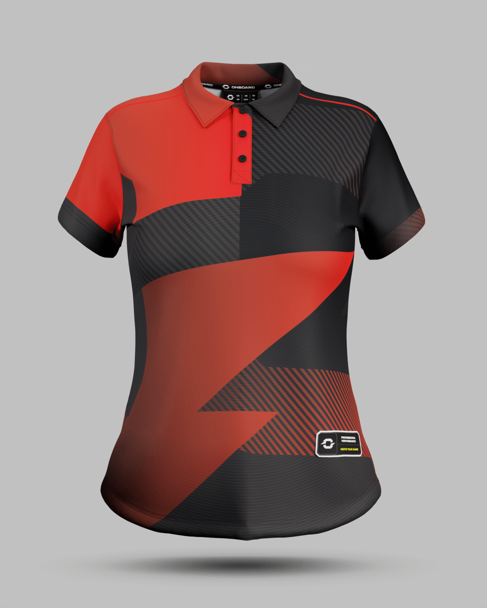 Womens Surge 3 Button Polo Collar Jersey - Onboard Sportswear