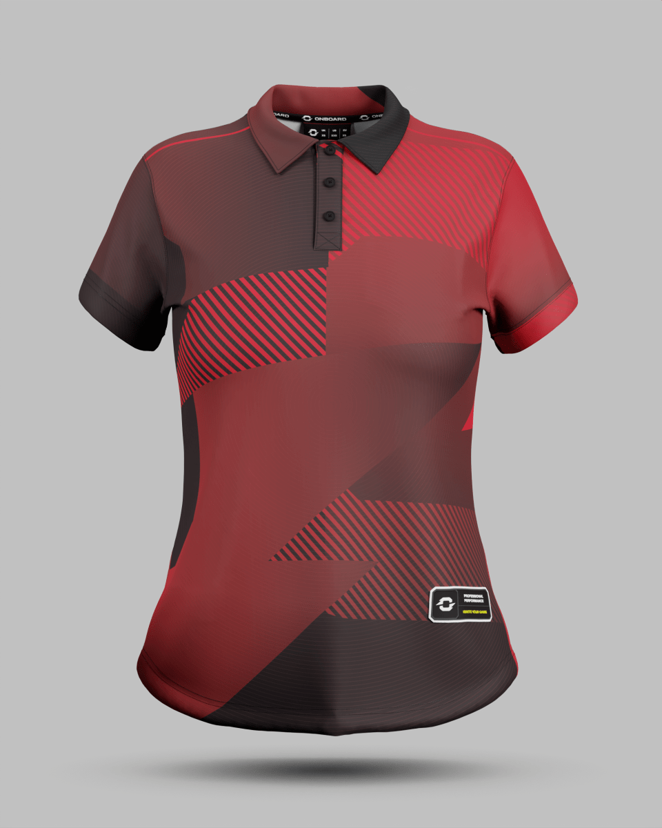 Womens Surge 3 Button Polo Collar Jersey - Onboard Sportswear