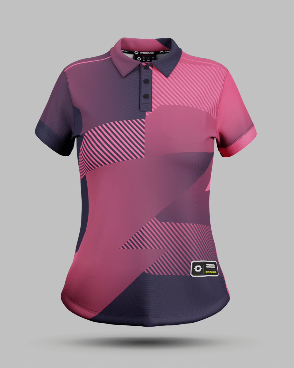 Womens Surge 3 Button Polo Collar Jersey - Onboard Sportswear