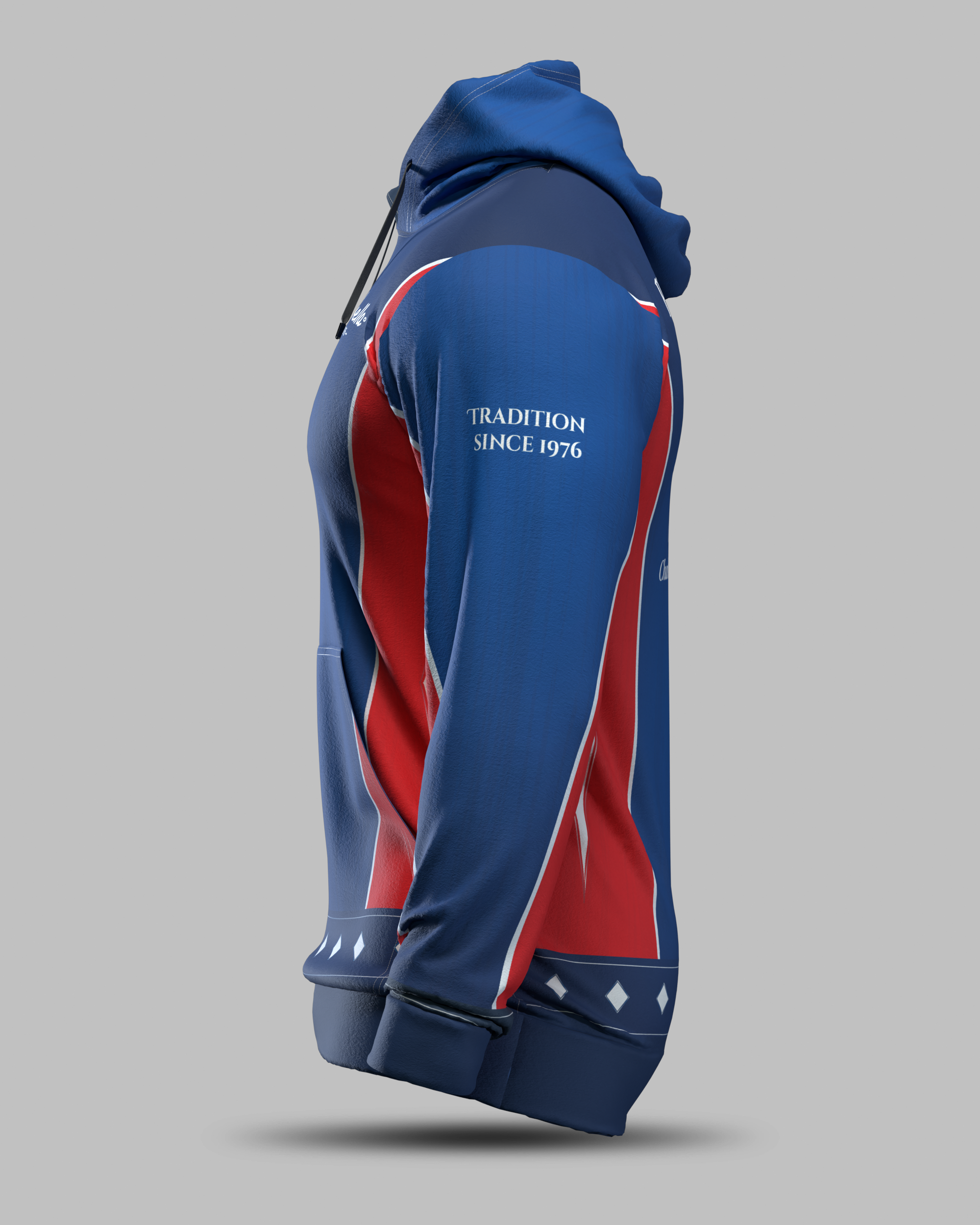 Tascarella Custom Cues Hoodie Red & Blue