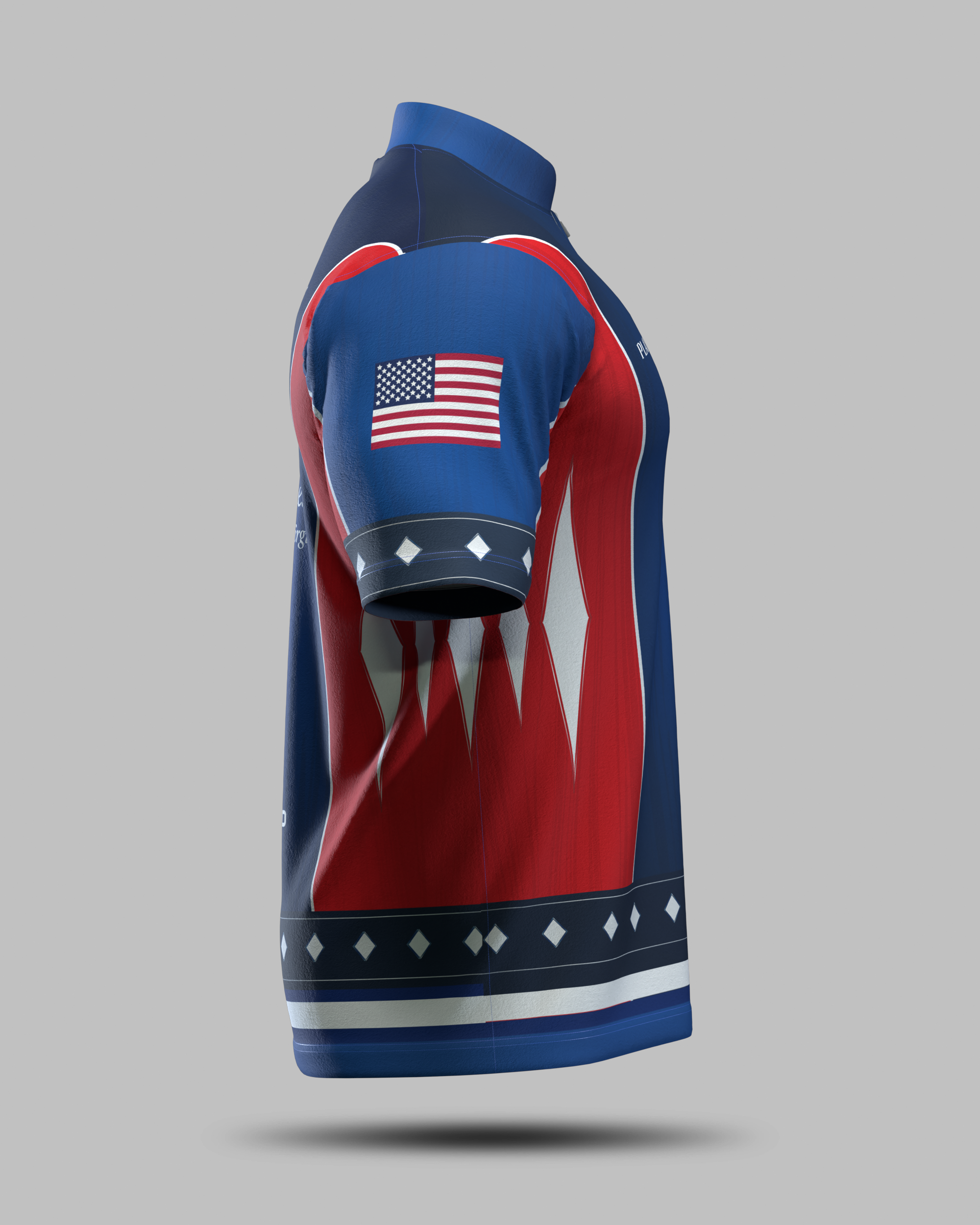 Tascarella Custom Cues Jersey Red & Blue