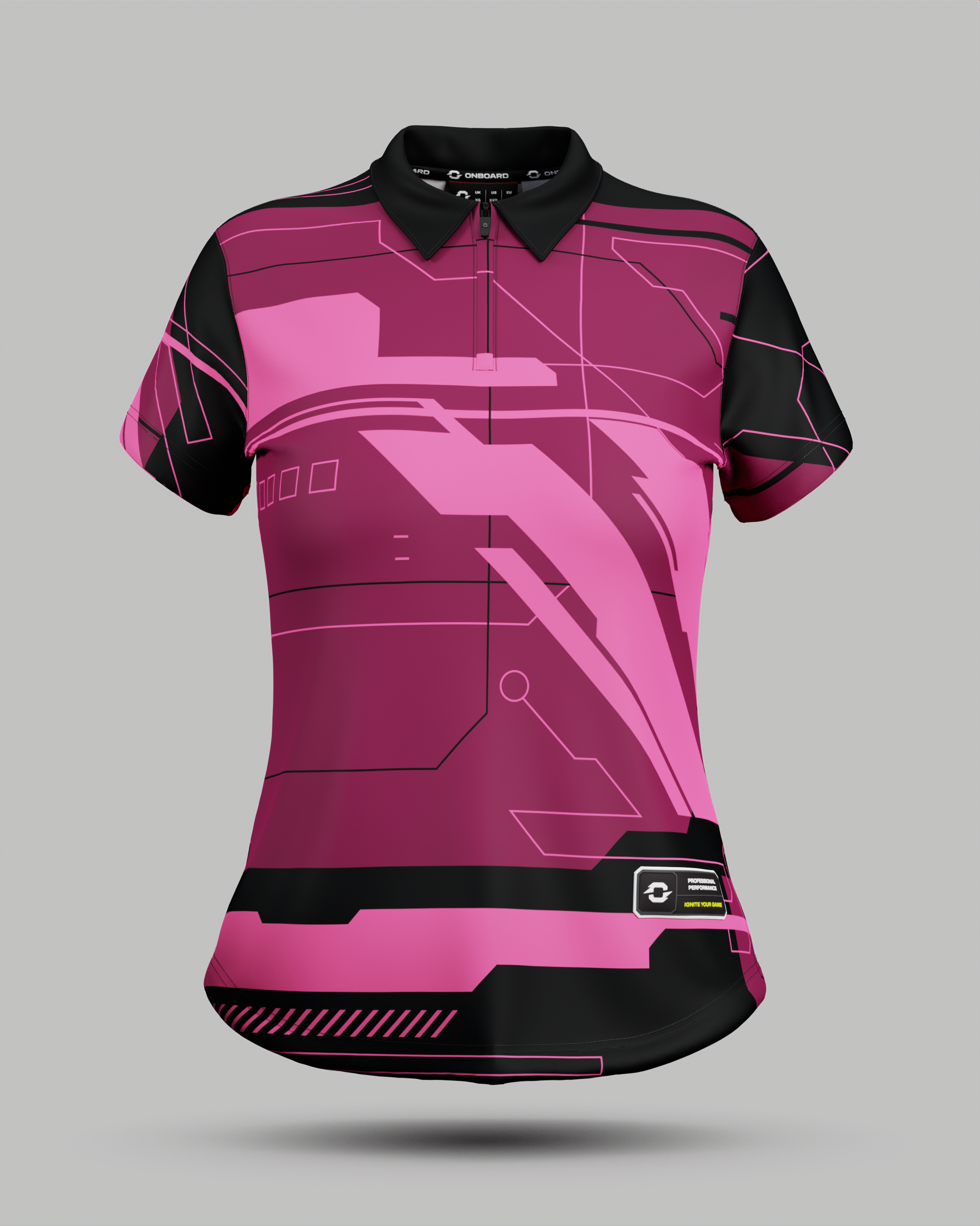 Womens Tokyo 2.0 1/4 Zip Polo Collar Jersey