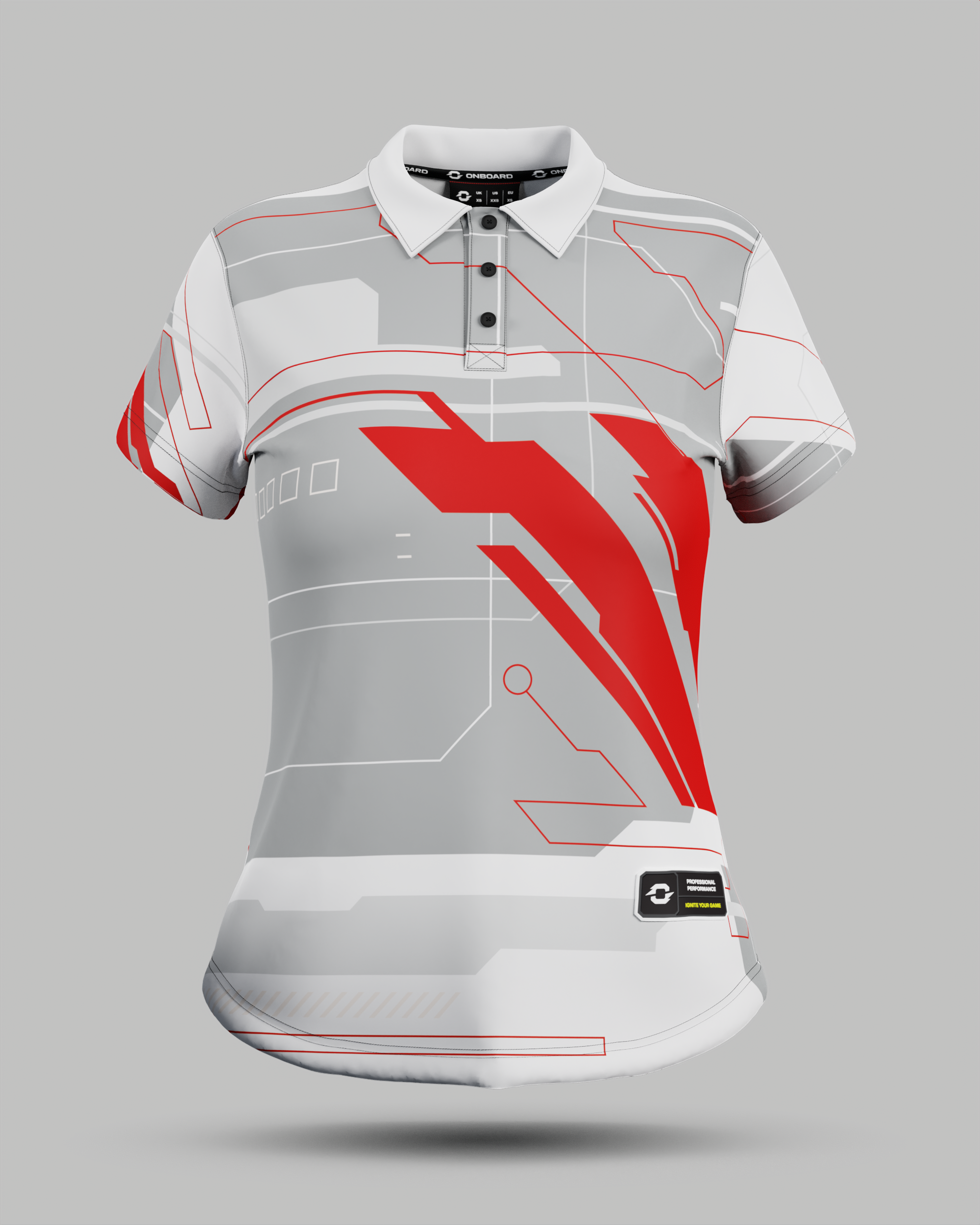 Womens Tokyo 2.0 3 Button Polo Collar Jersey