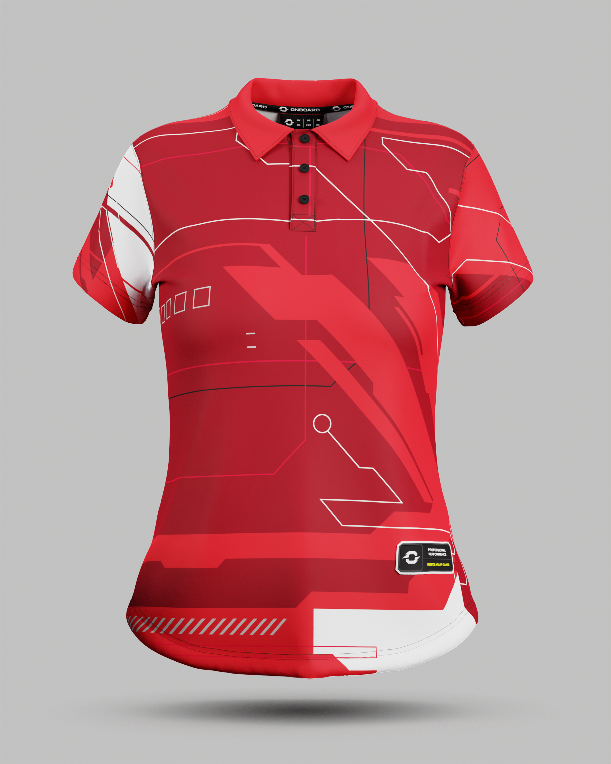 Womens Tokyo 2.0 3 Button Polo Collar Jersey