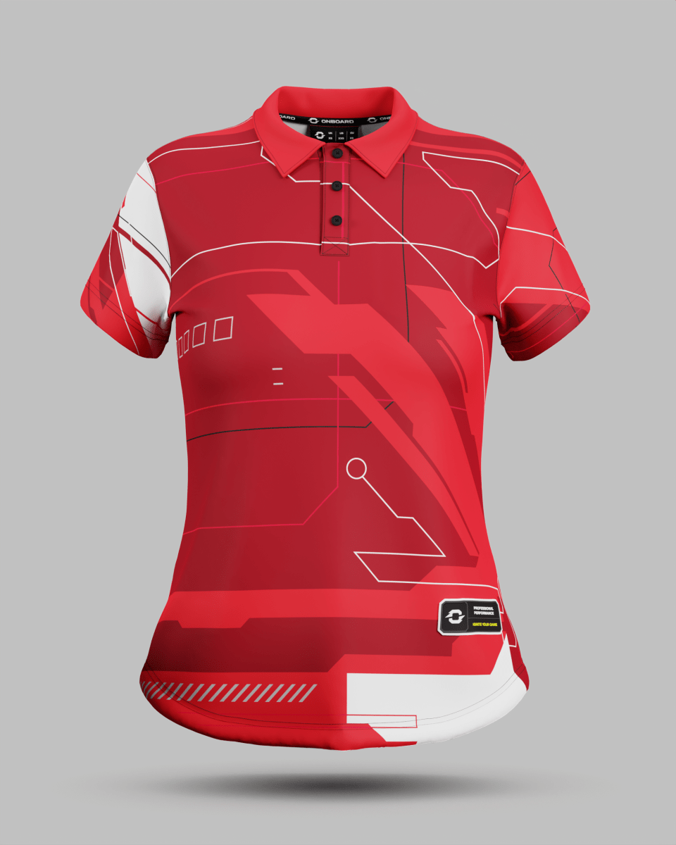 Womens Tokyo 2.0 3 Button Polo Collar Jersey - Onboard Sportswear