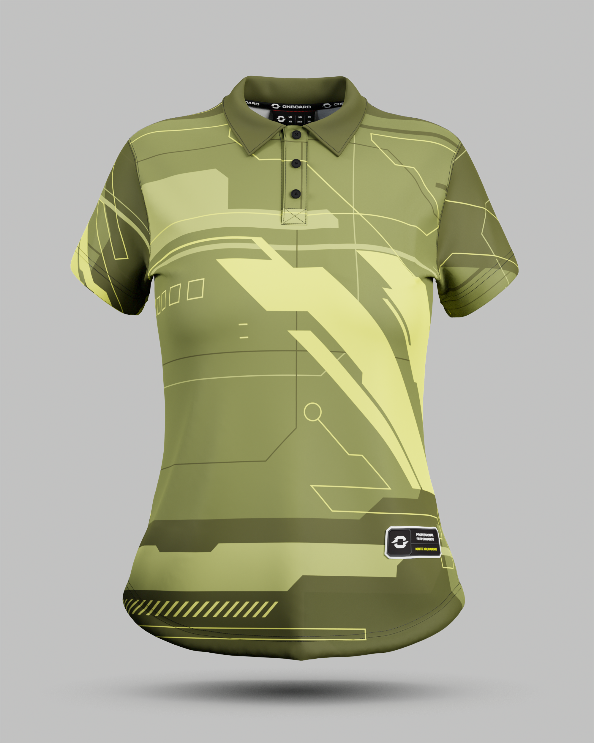 Womens Tokyo 2.0 3 Button Polo Collar Jersey