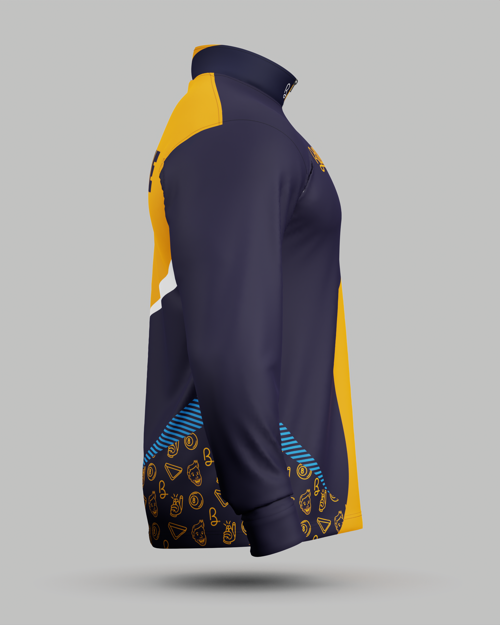Official Billartist 1/2 Zip Midlayer Orange