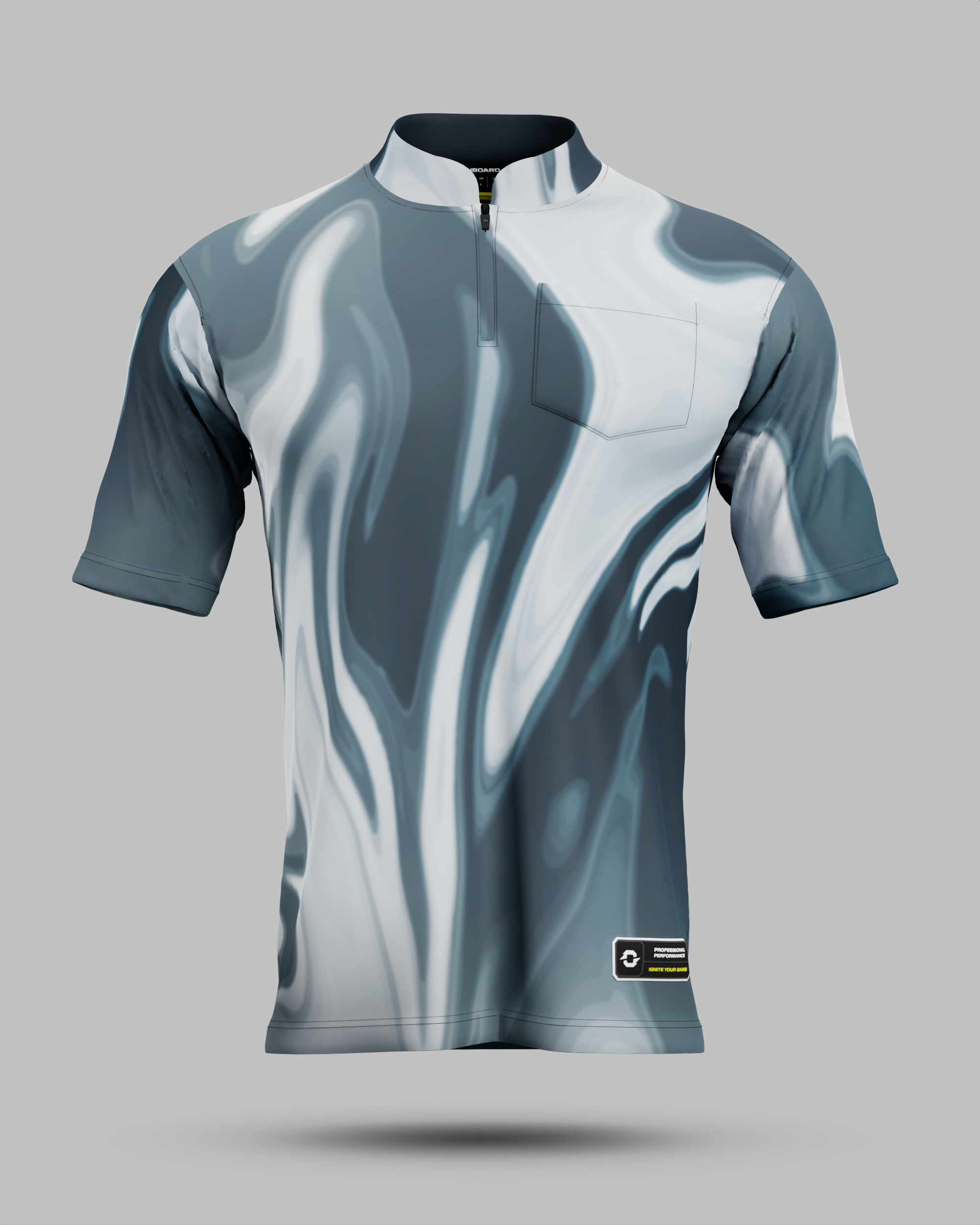 Wave 1/4 Zip Pro Collar Jersey With Pocket