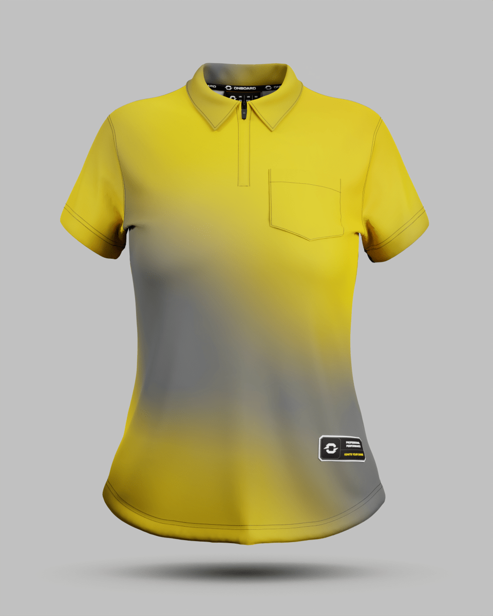 Womens Aura 1/4 Zip Polo Collar Jersey With Pocket - Onboard Sportswear