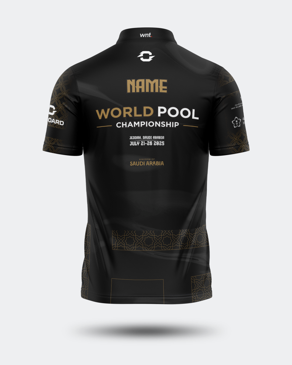 Official 2025 World Nineball Pool Championship Jersey In Black - Onboard Sportswear