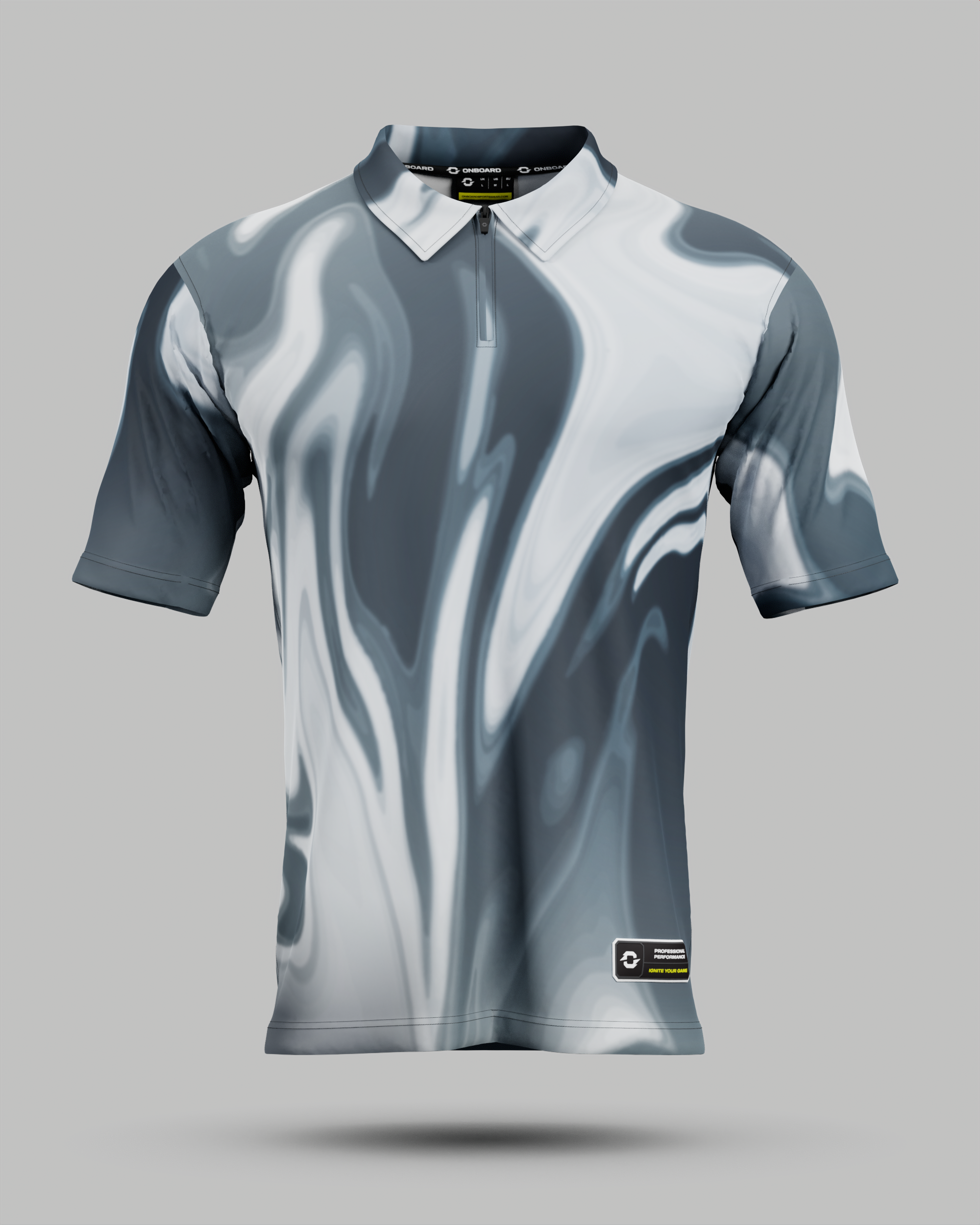 Wave 1/4 Zip Polo Collar Jersey With Pocket