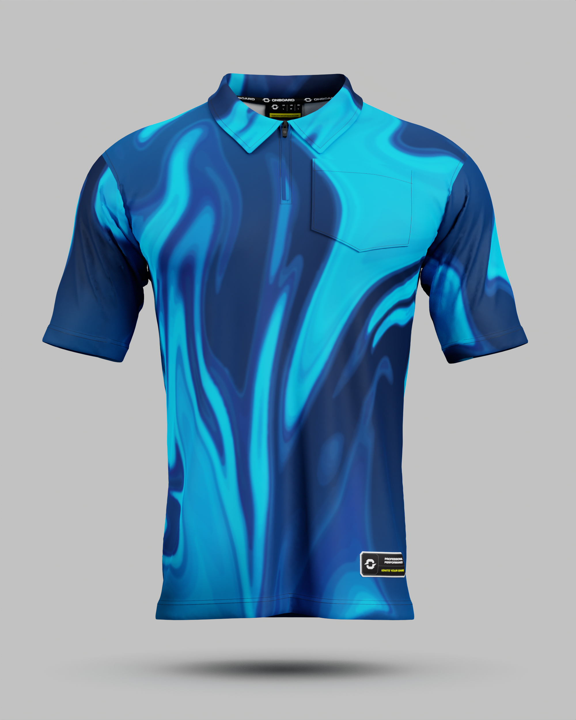 Wave 1/4 Zip Polo Collar Jersey With Pocket