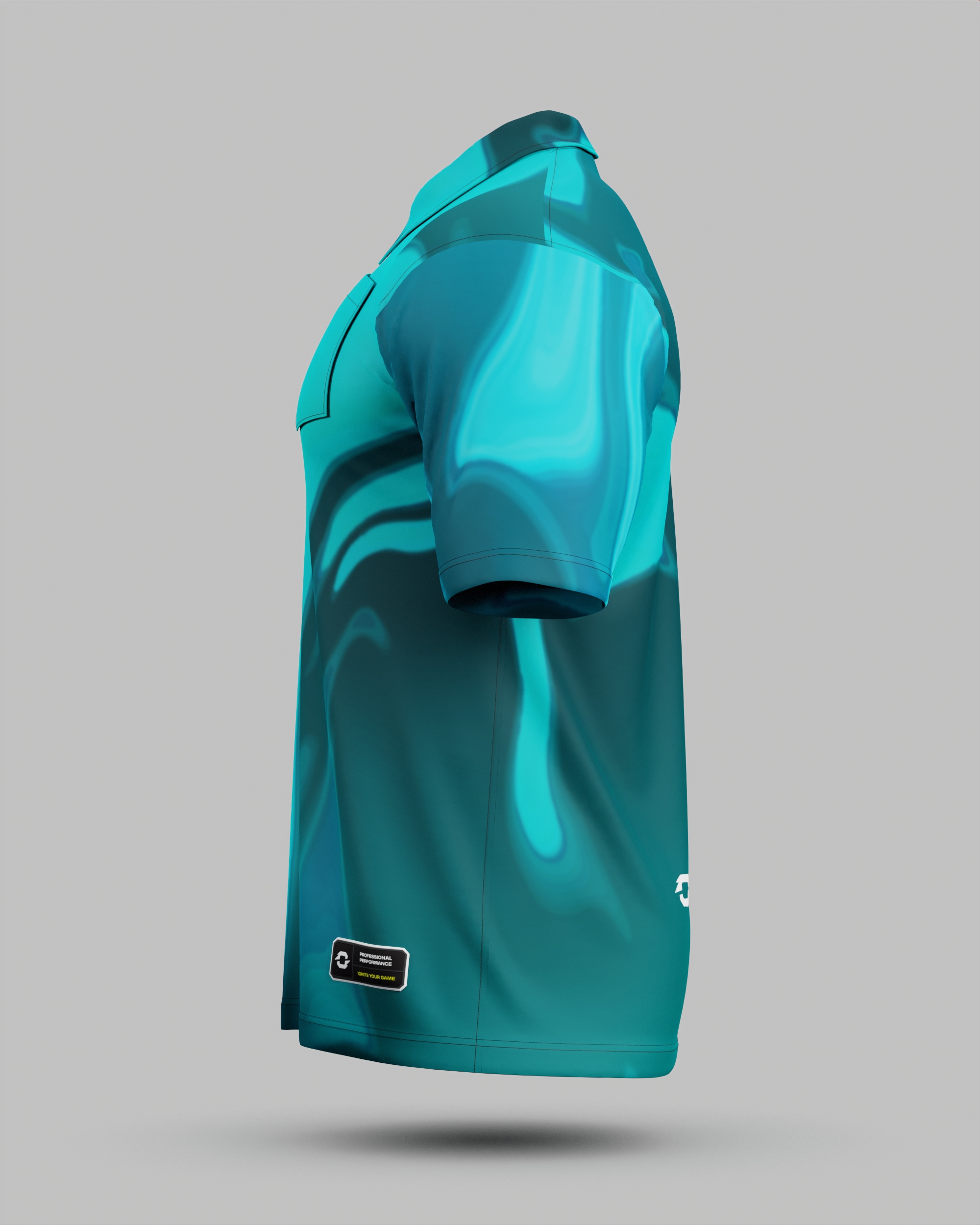 Wave 1/4 Zip Polo Collar Jersey With Pocket