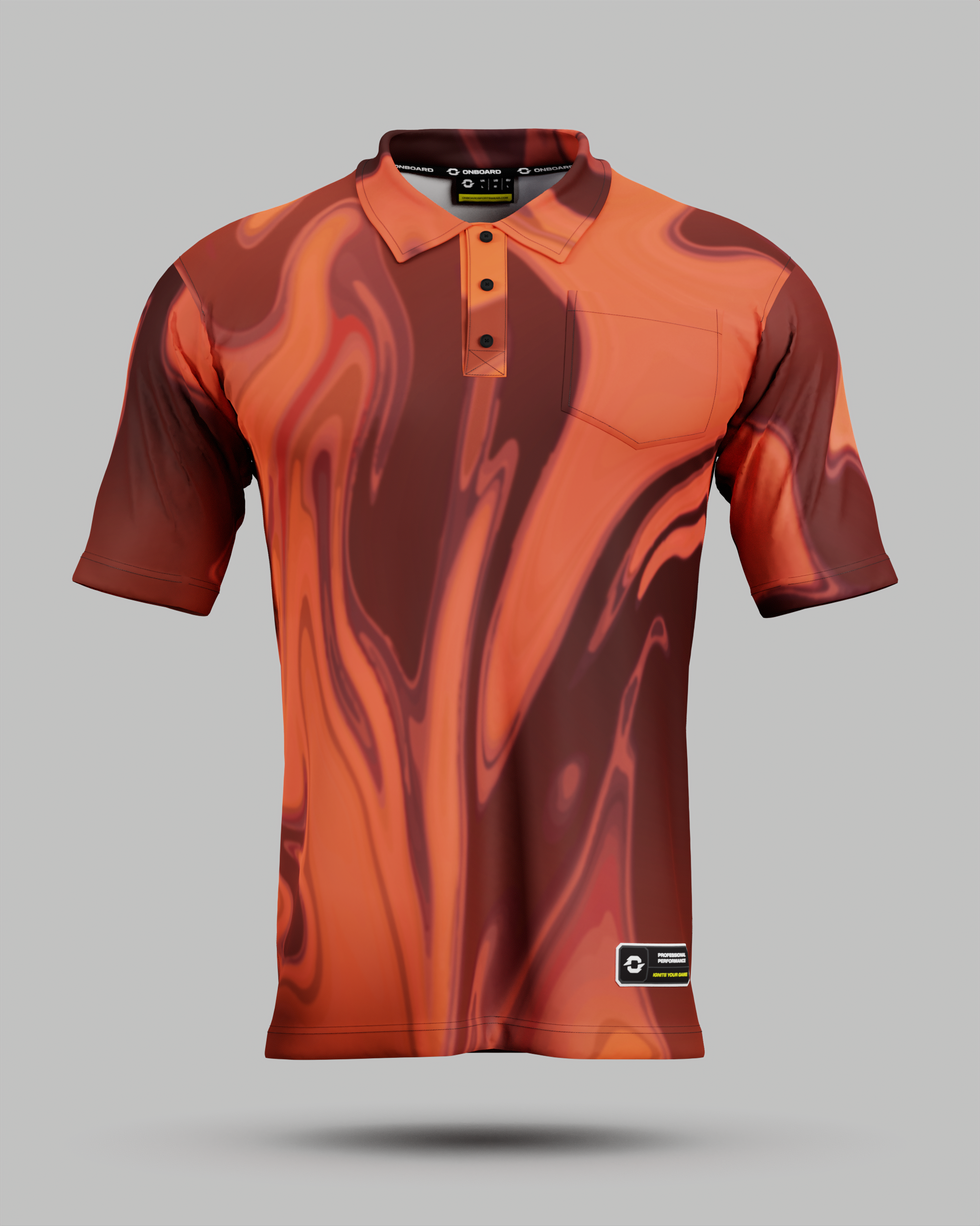 Youth Wave 3 Button Polo Collar Jersey With Pocket