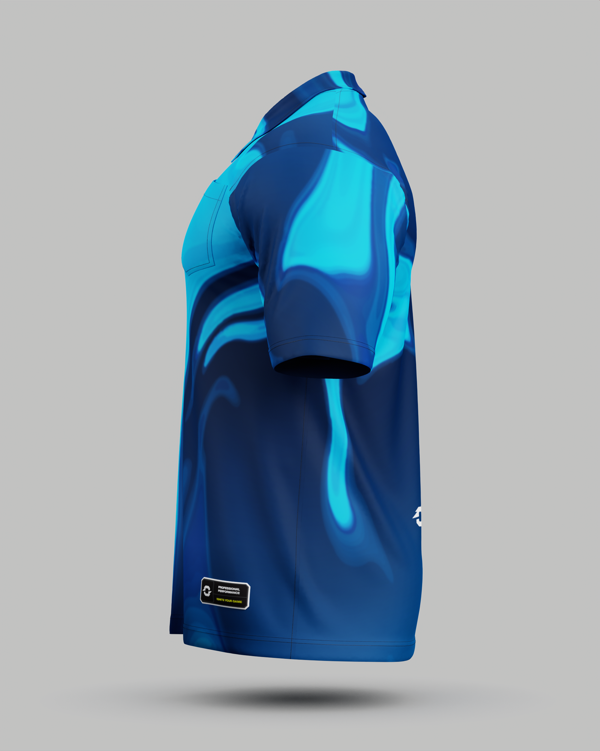Youth Wave 3 Button Polo Collar Jersey With Pocket