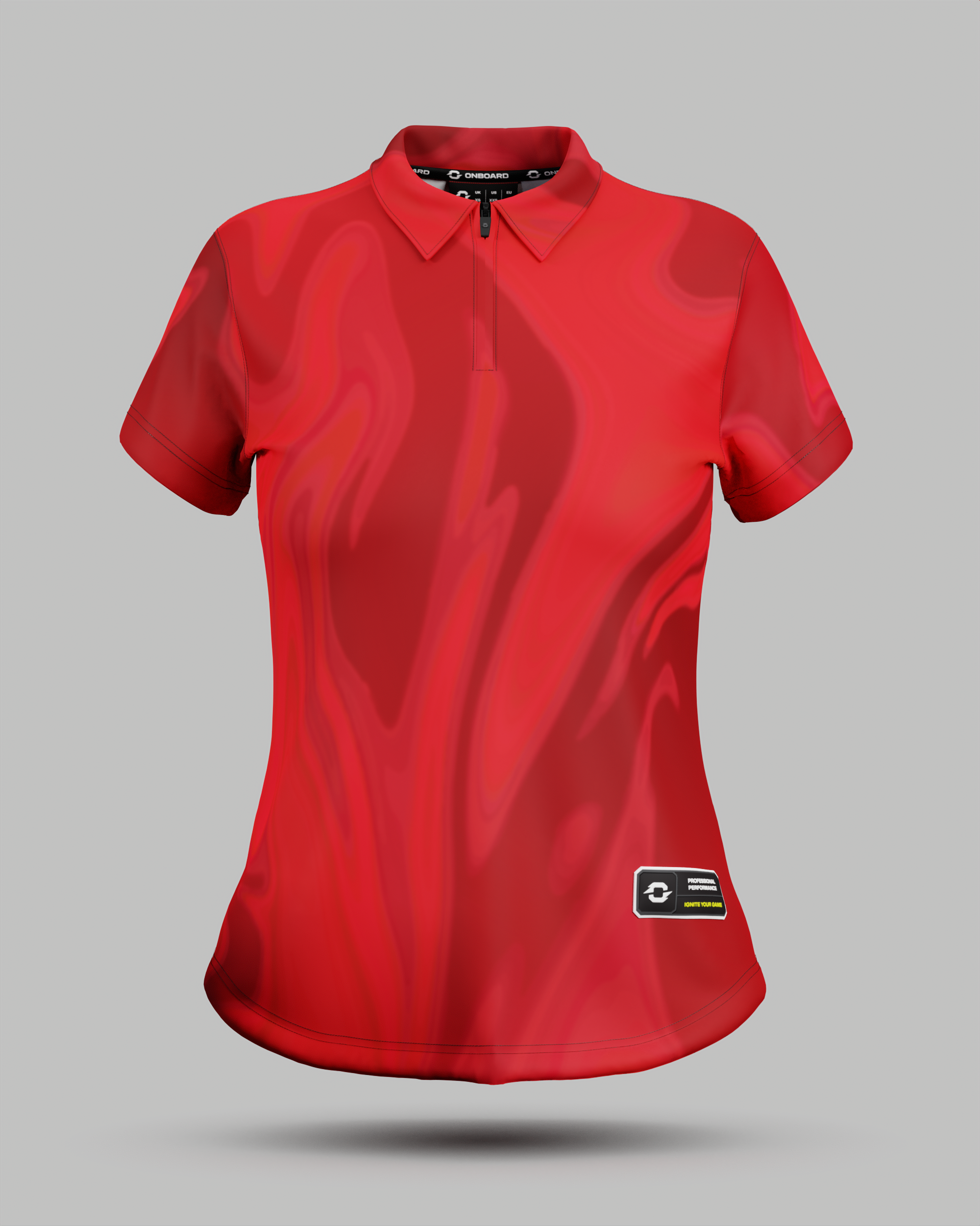 Womens Wave 1/4 Zip Polo Collar Jersey