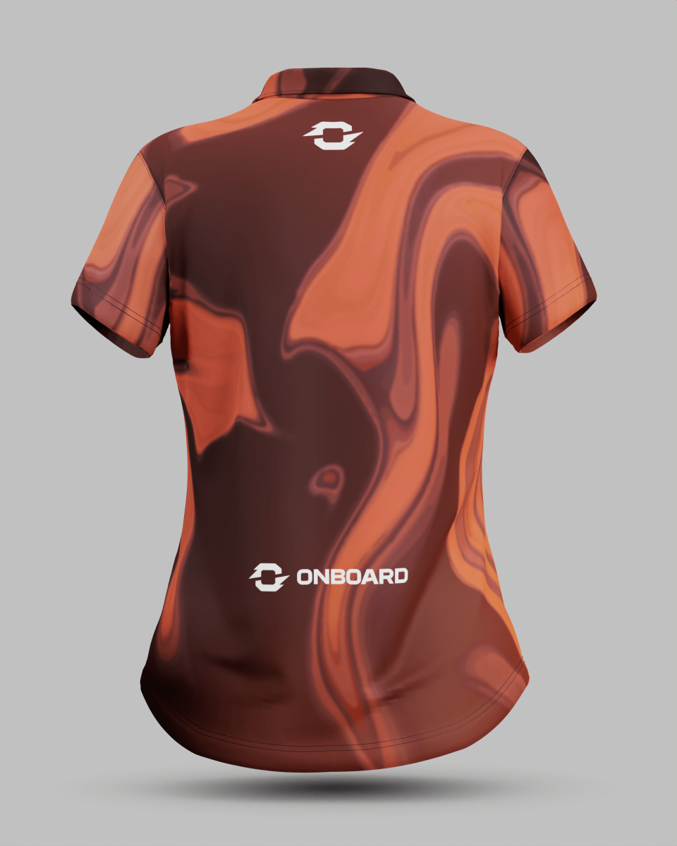 Womens Wave 1/4 Zip Polo Collar Jersey - Onboard Sportswear